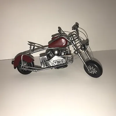 Vintage Recycled Metal Art Motorcycle Sculpture • $15