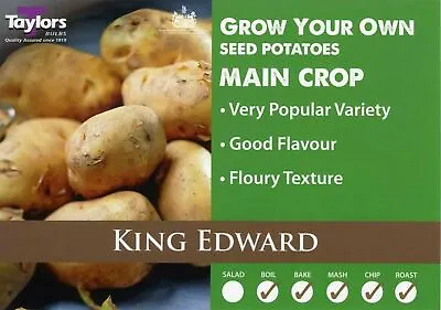 £4.50 • Buy King Edward Seed Potato - Main Crop - Available In Bags Of 5,10,15