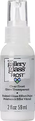 FolkArt Gallery Glass Paint 2oz-Frost Clear FAGG2OZ-19724 • £11.54