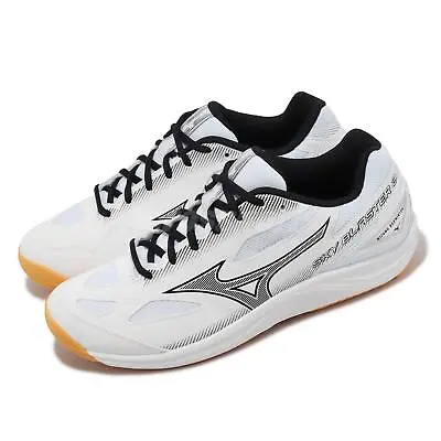 Mizuno Sky Blaster 3 Wide White Black Gum Men Badminton Sports Shoes 71GA2345-21 • $79.99