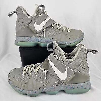 Nike Lebron 14 Shoes Sneakers Marty Mcfly Gray Blue 852405 005 Men’s Size 8.5 • $29.99