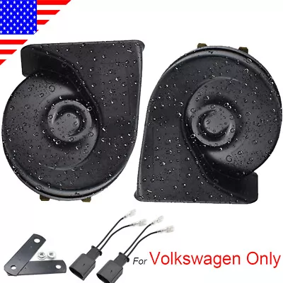 2 PCS 12V 110-125db Dual Pitch Snail Horn For VW Passat Golf Touran Tiguan • $24.99