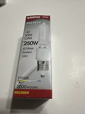 Satco S1918 120V 250-Watt T4.5 E11 Base Light Bulb Frosted • $10.50