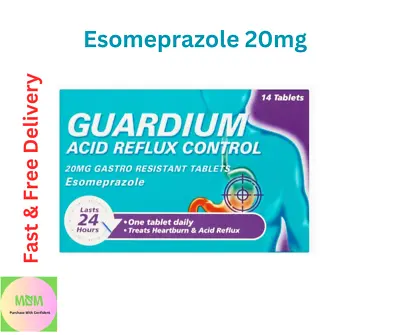 Esomeprazole 20mg-Guardium Gastro-Resistant Tablet For Acid Reflux Control - 14 • £9.79