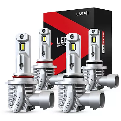 Lasfit 9005 9006 LED Headlight Bulbs Combo High Low Beam 6000K Super Bright 4pcs • $57.99