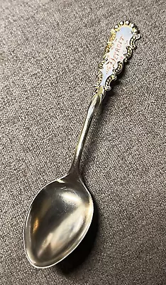 Vintage Sterling Silver DETROIT Enamel Souvenir Demitasse Spoon Michigan • $21.60