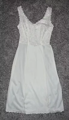 Vintage 50s Munsingwear Nightgown Size 34 Lingerie Negligee Lace Pearls Bridal • $49.95