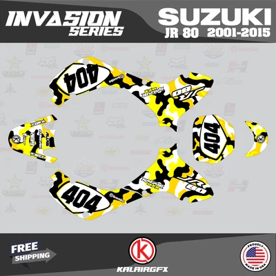 $144.77 • Buy Graphics Kit For SUZUKI JR80 (2001-2015) JR 80  INVASION-yellow
