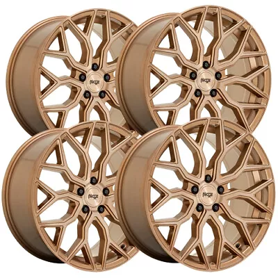 (Set Of 4) Staggered-Niche M263 Mazzanti 19  5x4.5  35mm Bronze Wheels Rims • $1596