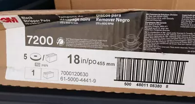 (10) 3M 7200 Black Stripper Pads 18  08380 • $59.99
