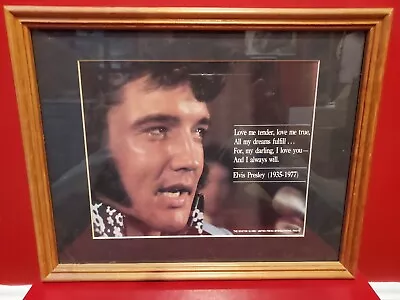 Vintage Elvis Presley - Framed 8 X 10 Matted 11 X 14 Picture - Love Me Tender • $5.50