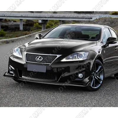 For 2011-2013 Lexus IS250 IS350 Painted Black Front Bumper Body Kit Spoiler Lip • $164.56