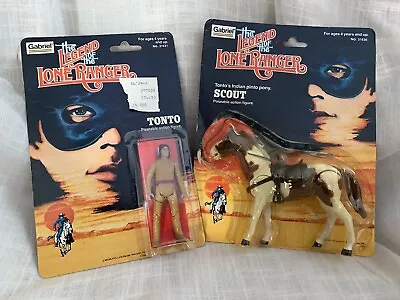 Vintage Unopened Gabriel: “Tonto” & “Scout” Action Figures C.1980 • $225