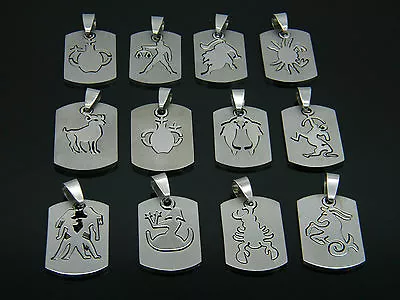 Necklace Stainless Steel 316l Men's Women's Zodiac Pendant Jewellery • £4.99