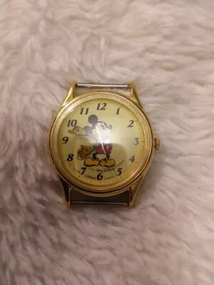  Vintage Lotus Japan Movement Gold Tone Dial Mickey Mouse Character Watch • $24.99