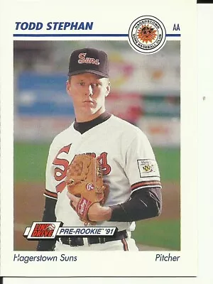 1991 LINE DRIVE AA MINOR LEAGUE BASEBALL CARD #247 Todd Stephan HAGERSTOWN SUNS • $1.30