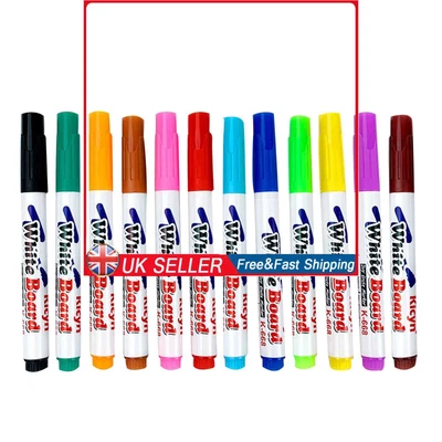 £6.20 • Buy Magical Water Painting Pen Erasable Drawing Whiteboard Floating Pen (4pcs)