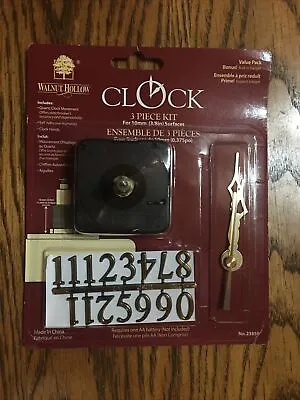$12.88 • Buy Clock Kit Walnut Hollow Diy 3 Piece Supplies Crafting Upcycling Repurposing A3