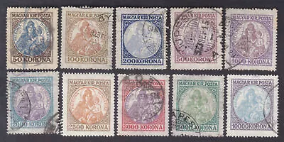 Hungary Hungarian Patrons Set Of 10 Good Used Stamps • $1.49