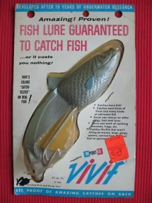 Vintage VIVIF 5 1/2  Lg. Musky Saltwater Size Fishing Lure - Unused In Package • $24.95