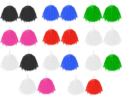 £7.99 • Buy Pair Of Pom Poms Cheerleader Fancy Dress Accessory Dance Group Theatre Shows