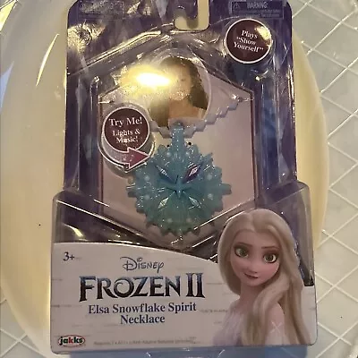 NEW Disney Frozen II (2) Elsa Snowflake Spirit Necklace With Lights And Music! • $5