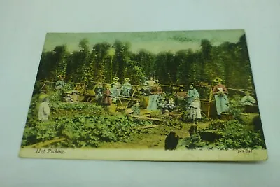 U248 HOP PICKING Women & Children JWS Postcard 1904 Postmark Rochester Kent • £4.50