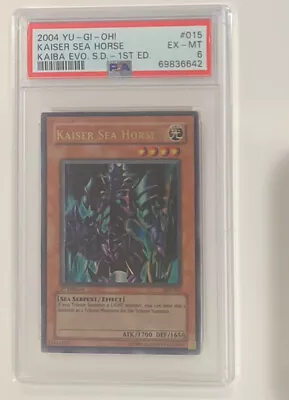 Yugioh Kaiser Sea Horse #015 Kiba Evo PSA Graded 1st Ed EX Mint 6 • $44.99