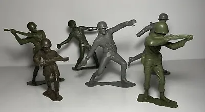 Vintage Marx 6 Inch American Toy Soldiers Lot Of 6 Soldiers  • $21.99