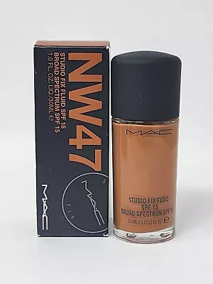 New Authentic MAC Cosmetics Studio Fix Fluid SPF 15 Foundation NW47 • $24.30