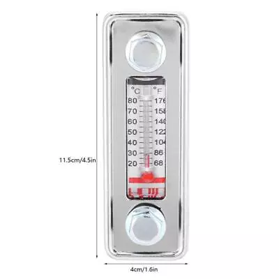 Oil Tank Gauge Liquid Level Alloy 11.5x4cm Aluminum Fuel Meter Indicator • £9.34