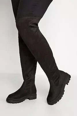 Chunky Over The Knee Boots In Wide & Extra Wide Fit • £54.99