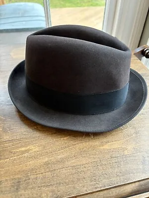Vintage Borsalino Brown Fedora Hat • $90