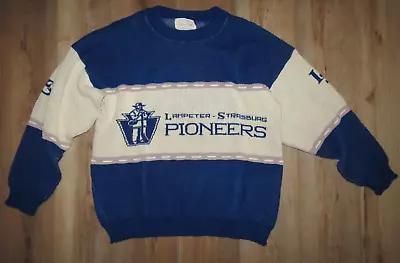 VTG Leoniak 60s Lampeter Strasburg Pioneers Lancaster PA Varsity Knit Sweater M • $79.99