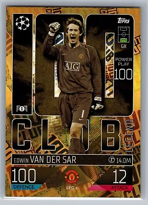 2022-23 Topps Match Attax Extra EDWIN VAN DER SAR LEG1 Club 100 Manchester NM • $10