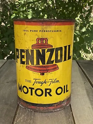 PENNZOIL 5 Quart Vintage Oil Can 100% Pure Pennsylvania Original Crude Oil • $39.99