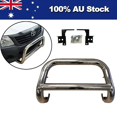 Nudge Bar 304 Stainless Steel Grill Guard Fit Toyota Hilux N70 2005-2015 4WD 2WD • $249.95