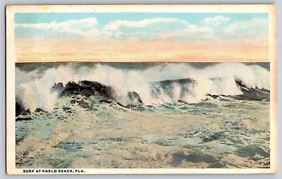 Florida FL - Whispering Waves Surf At Pablo Beach - Vintage Postcard - Unposted • $4.49