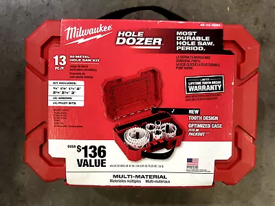 Milwaukee 13 Piece Multi-Material Hole Dozer Saw Set  Bi-Metal 49-22-4032 • $34.95