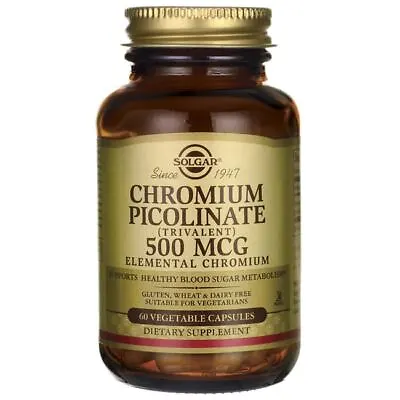 Solgar Chromium Picolinate 500 Mcg 60 Veg Caps • $13.22