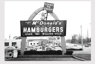 Vintage McDonald's Restaurant PHOTO Sign Burger Joint 1960s Drive-In Diner • $5.48