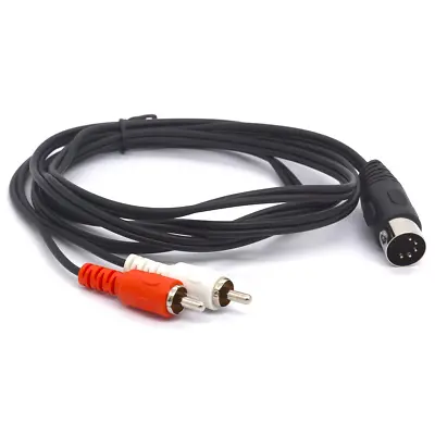 5 Pin Midi To RCA Cable 5-Pin Din Male To 2 RCA Phono Male Plugs Audio Lead Cor • $12.08