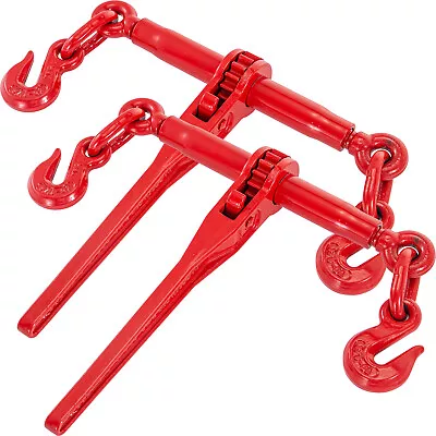 VEVOR 2PCS 5/16''-3/8'' Ratchet Binder Chain Load Binder For Tie Down 3T/6600LBS • $49