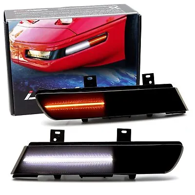 Smoke Lens Amber Sequential Signal/White LED Parking Side Marker For C4 Corvette • $229.50