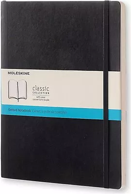 Moleskine Classic Notebook Soft Cover XL (7.5  X 9.5 ) Dotted Black 192 Pages • $24.99