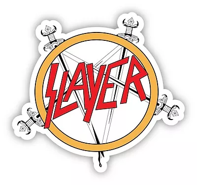 SLAYER Vinyl Sticker Decal *4 SIZES* Thrash Metal Vinyl Bumper WALL • $3.80