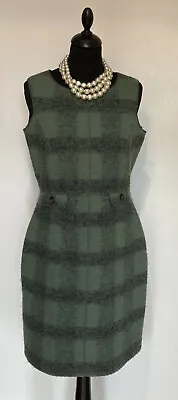 £20 • Buy Womens Kew 159 Size Uk 12 Green Wool Blend Sleeveless Tunic Shift Dress