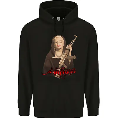 Marilyn Mafioso AK-47 Gangster Mafia Mens 80% Cotton Hoodie • $25.25