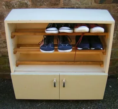 Shoe Storage Cupboard Vintage Upcycled 1950's 60's Dainty Maid Kitchen Cabinet • £25