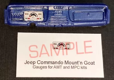 JEEP COMMANDO MOUNT'N GOAT GAUGE FACES For 1/25 Scale MPC Kits—PLEASE READ DESC • $2.99